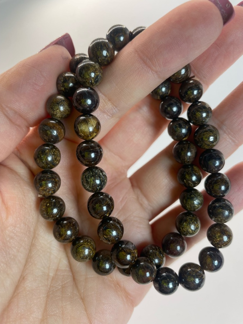 ONE Bronzite Beaded Stretch Bracelet- 8mm (0080)